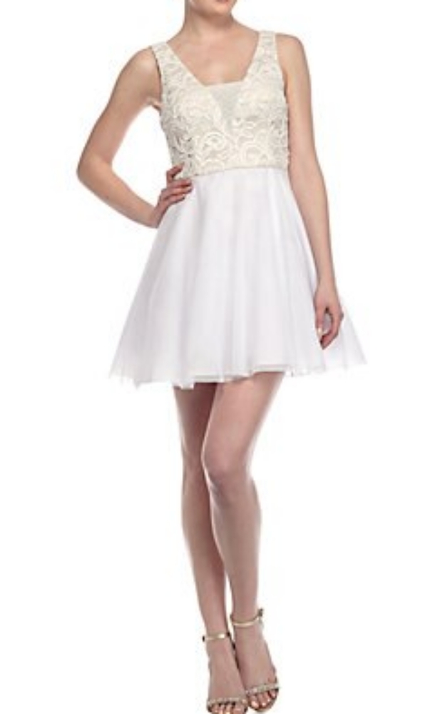 Womens Lace Bodice Cocktail  Dress